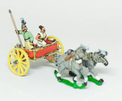 CHO3 Shang or Chou Chinese: Two horse Light Chariot with driver and spearman