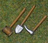 X52 Assorted Tools: Hammers, Picks, Shovels