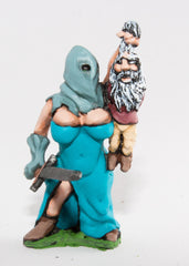 FAN89 Amazon Warriors: Hooded Executioner with Gnome victim, holding Two Handed Sword