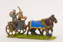 ANK3 New Kingdom Egyptian: Archer & driver in two horse chariot