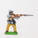 BG1 Union or Confederate: Infantry in Kepi & Tunic, with blanket roll: Firing (fixed bayonet)