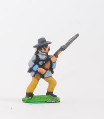 BG23 Union or Confederate: Infantry in Slouch Hat & Tunic with full pack and equipment:Advancing with Musket at 45 degrees (fixed bayonet)