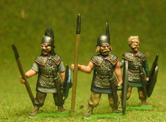 BT4 Heavy Spearmen in Mail, at the ready, assorted heads