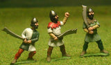 F17 Early Medieval: Two Handed Swordsman in Gambeson & Helmet, advancing