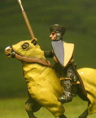 F1 Early Medieval: Mounted Knight c.1175 in mail & flat topped helmet