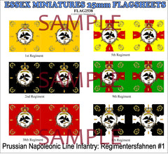 Flag 2538 Napoleonic: Prussian Line Infantry Regimentersfahnen # 1