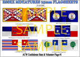 Flag 2565 American Civil War: Confederate State & Volunteer Flags # 1