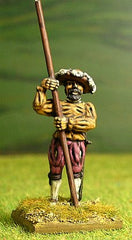 LM22 Landsknechts: Pikeman with Pike upright (rear rank)