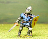 M6e Later Medieval: Dismounted Knight c.1360 in Conical Helm with closed visor