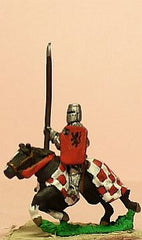 MID99 Later Spanish: Knights, 1350-1420AD in Jupon with Lance & Shield, on Barded Horse