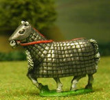 H10 Horses: Ancient: Fully Armoured: Lamellar - walking (head variants)