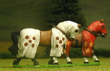 H15 Horses: Medieval, Barded: Walking, head variants
