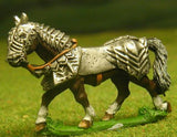 H34 Horses: Medieval, Fully Armoured: Gothic, walking