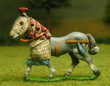 H5 Horses: Ancient: Half Armoured: Arab, walking in decorative armour and plumed headress