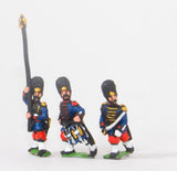 KO53 French: Grenadiers of the Guard: Command: Officer, Standard bearer & Drummer in Bearskin