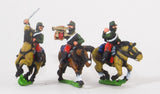 KO85 French: Cavalry: Command: Chasseurs Officer, Standard Bearer & trumpeter