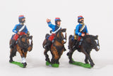 KO87 French: Cavalry: Command: Lancer Officer, Standard bearer & Trumpeter