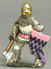 M27 Dismounted Knight c.1385 in Plate Armour, Tight Jurpon & Open Face Bascinet