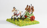 MEPA39 Classical Indian: Two horse Chariot with driver, archer & javelinman