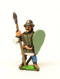 MID45 Medium Spearmen with Quilted Coat & kettle helm, Kite Shield