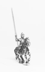MER6a  Late Medieval: Knights, 1400-1430AD in Full Plate & Great Helm, with Lance on Unarmoured Horse