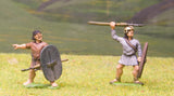 MP111 Spanish: Spearman, Small Round Shield, assorted poses & heads (Caetrati)