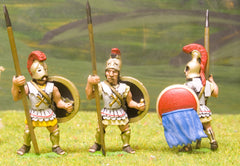 MP39a Spartan Hoplites in Assorted Helmets