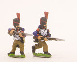 PN46 French: Old Guard: in Campaign Dress & Bearskin, in charging poses