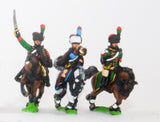 PN88 French: Cavalry: Command: Guard Chasseurs Officer, Standard Bearer & Trumpeter