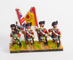 PNB10a British 1814-15: Command: Highlander Officers, Standard Bearers & Drummer in kilt