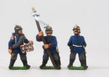 PO17 Prussian: Saxon Infantry: Command: Officer, Standard Bearer & Drummer