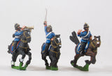 PO32 Prussian: Cavalry: Command: Dragoon Officer, Standard Bearer & Drummer