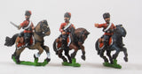 PO34 Prussian: Cavalry: Command: Hussar Officer, Standard Bearer & Trumpeter