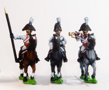 NUPPN65 Cavalry: Command: Cuirassier Officer, Standard Bearer & Drummer