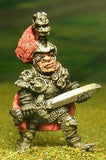 Q113 Chaos Warrior: Fighter in Mail with Plate Armour with Crested, Plumed Helmet and large Sword