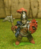 Q115 Chaos Warrior: Fighter in Mail, with Cloack, carrying Axe & Shield