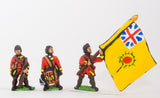 SYBR29 Seven Years War British in Canada: Command: Officer, Standard Bearer & Drummer in Campaign Dress