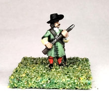 BRO71 European Armies: Musketeers in Long Coat & Wide Brim Hat, without Apostles: At ease, musket at 45 degrees