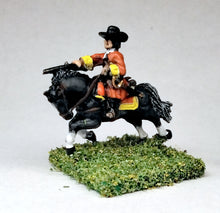 BRO92a European Armies: Cavalry or Dragoons in Wide Brim Hats: Firing Pistol forward