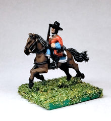 BRO94 European Armies: Cavalry or Dragoons in Wide Brim Hats: Holding Sword, with slung Carbine