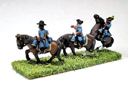 BRO95 European Armies: Command: Officer, Standard Bearer & Trumpeter