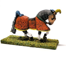 H46 Horses: Ancient: Fully Armoured: Fully armoured with cloth cover and head and tail plumes