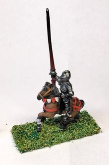 MER49 Late Medieval: Gendarme in Closed Helm with no plume on Armoured Horse