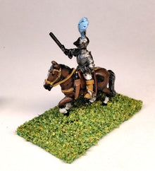 MER80 Late Medieval: Mounted Men at Arms in Closed Helmets & Three Quarter Armour, with Pistols