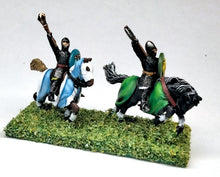 MID81 Spanish: Knights, 1150-1300AD with Mace, Axe or Sword & Round Shield on Barded Horse