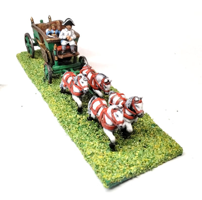 NE45 Coach with four horses & driver with a Napoleonic General