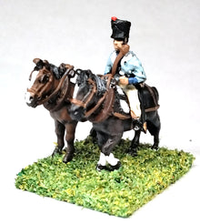 NE9 French: Two Artillery horses and driver