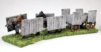 RXE11 Eastern European Medieval or Renaissance four horse protected wagon