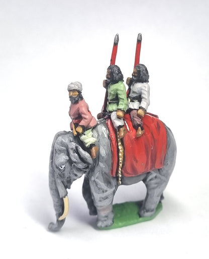 SAE12 Sassanid Persian: Elephant with driver and two javelinmen astride