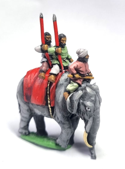 SAE12 Sassanid Persian: Elephant with driver and two javelinmen astride